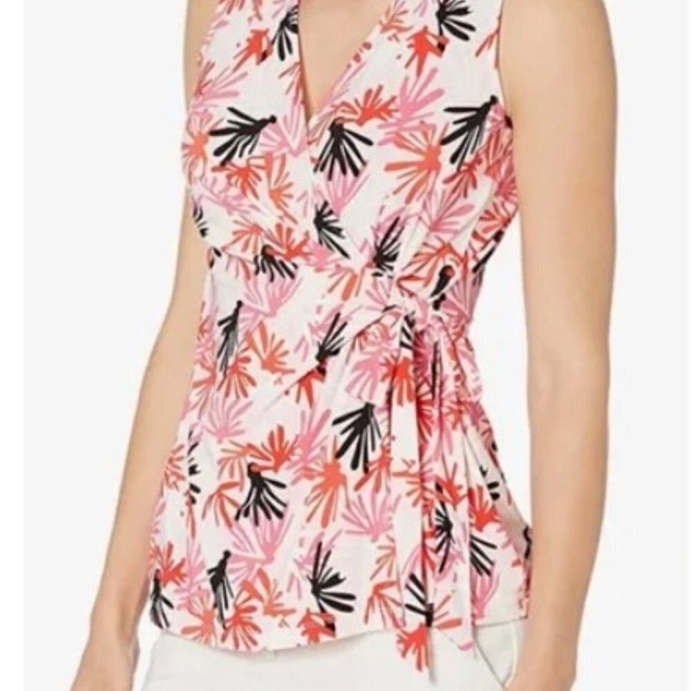 Anne Klein Faux Wrap Sleeveless Top